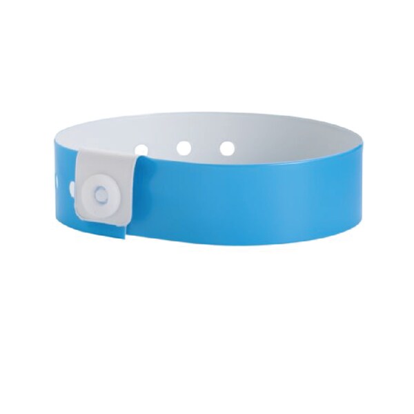 Wristband - Vinyl - Solid 3/4" x 10-3/16" Blue